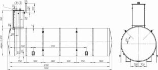 Емкость Резервуар горизонтальный стальной наземный двустенный РГСНД 200